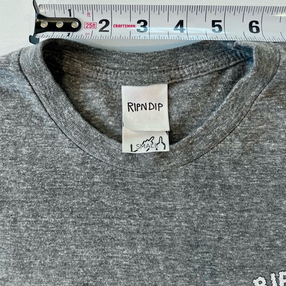 Ripndip Jump Rope World Men’s Small Heather Gray Tee Earth 3 White Cats - Picture 12 of 13